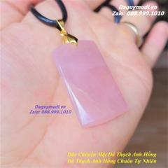 DÂY CHUYỀN MẶT ĐÁ THẠCH ANH HỒNG TỰ NHIÊN