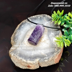 MẶT DÂY CHUYỀN BÁT GIÁC ĐÁ THẠCH ANH TÍM TỰ NHIÊN