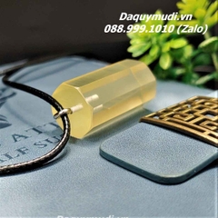 MẶT DÂY CHUYỀN BÁT GIÁC ĐÁ THẠCH ANH VÀNG TỰ NHIÊN