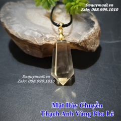 MẶT DÂY CHUYỀN LỤC GIÁC ĐÁ THẠCH ANH VÀNG PHA LÊ