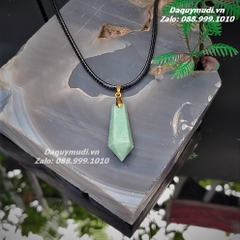 MẶT DÂY CHUYỀN LỤC GIÁC ĐÁ THẠCH ANH XANH