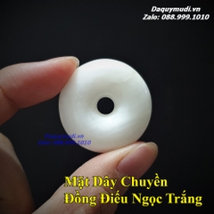MẶT DÂY CHUYỀN ĐỒNG ĐIẾU VỎ SÒ TAI TƯỢNG HOÁ NGỌC TỰ NHIÊN