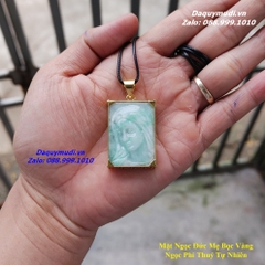 MẶT DÂY CHUYỀN ĐỨC MẸ NGỌC PHỈ THUÝ BỌC VÀNG