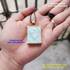 MẶT DÂY CHUYỀN ĐỨC MẸ NGỌC PHỈ THUÝ BỌC VÀNG