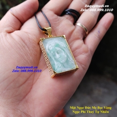 MẶT DÂY CHUYỀN ĐỨC MẸ NGỌC PHỈ THUÝ BỌC VÀNG