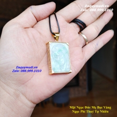 MẶT DÂY CHUYỀN ĐỨC MẸ NGỌC PHỈ THUÝ BỌC VÀNG