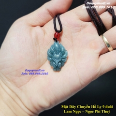 MẶT DÂY CHUYỀN HỒ LY NGỌC PHỈ THUÝ MÀU XANH
