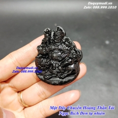 MẶT DÂY CHUYỀN HOÀNG THẦN TÀI NGỌC BÍCH ĐEN TỰ NHIÊN