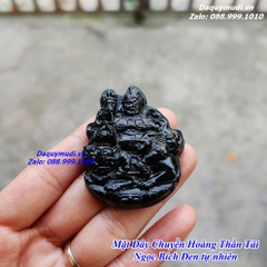 MẶT DÂY CHUYỀN HOÀNG THẦN TÀI NGỌC BÍCH ĐEN TỰ NHIÊN
