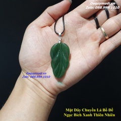 MẶT DÂY CHUYỀN LÁ BỒ ĐỀ NGỌC BÍCH XANH TỰ NHIÊN - HÀNG VIP