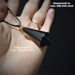 MẶT DÂY CHUYỀN LẮC CẢM XẠ ĐÁ TOURMALINE ĐEN TỰ NHIÊN