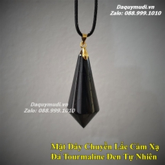 MẶT DÂY CHUYỀN LẮC CẢM XẠ ĐÁ TOURMALINE ĐEN TỰ NHIÊN