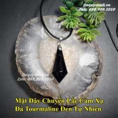 MẶT DÂY CHUYỀN LẮC CẢM XẠ ĐÁ TOURMALINE ĐEN TỰ NHIÊN