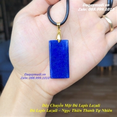 DÂY CHUYỀN NAM MẶT ĐÁ LAPIS LAZULI - NGỌC THIÊN THANH TỰ NHIÊN