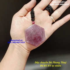 DÂY CHUYỀN MẶT ĐÁ RUBY TỰ NHIÊN CHO NAM