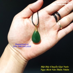 MẶT DÂY CHUYỀN NGỌC BÍCH HÌNH GIỌT NƯỚC CHO NỮ