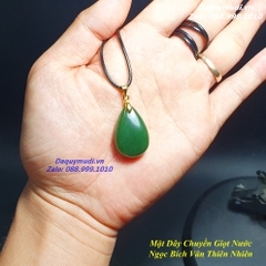 MẶT DÂY CHUYỀN NGỌC BÍCH HÌNH GIỌT NƯỚC CHO NỮ