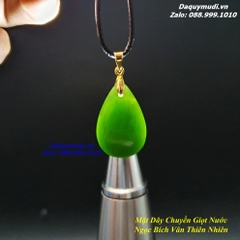 MẶT DÂY CHUYỀN NGỌC BÍCH HÌNH GIỌT NƯỚC CHO NỮ