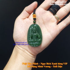 MẶT PHẬT BẢN MỆNH BẤT ĐỘNG MINH VƯƠNG NGỌC BÍCH XANH  - HÀNG VIP