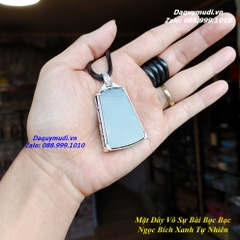 MẶT DÂY CHUYỀN NGỌC BÍCH XANH BỌC BẠC ĐẸP - HÀNG VIP