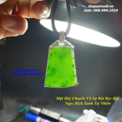 MẶT DÂY CHUYỀN NGỌC BÍCH XANH BỌC BẠC ĐẸP - HÀNG VIP