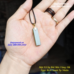 DÂY CHUYỀN MẶT NGỌC MÀU XANH LỤC MÓC VÀNG 10K