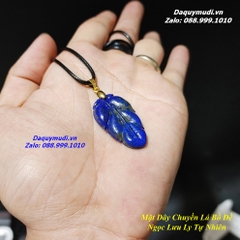 MẶT DÂY CHUYỀN LÁ BỒ ĐỀ NGỌC LƯU LY TỰ NHIÊN