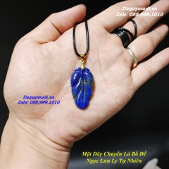 MẶT DÂY CHUYỀN LÁ BỒ ĐỀ NGỌC LƯU LY TỰ NHIÊN