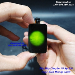 DÂY CHUYỀN MẶT VÔ SỰ BÀI NGỌC BÍCH ĐEN TỰ NHIÊN