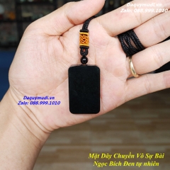 DÂY CHUYỀN MẶT VÔ SỰ BÀI NGỌC BÍCH ĐEN TỰ NHIÊN