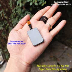 DÂY CHUYỀN MẶT VÔ SỰ BÀI NGỌC BÍCH ĐEN TỰ NHIÊN