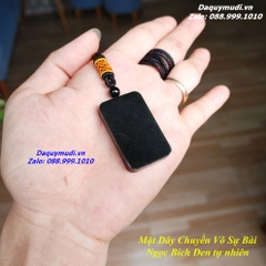 DÂY CHUYỀN MẶT VÔ SỰ BÀI NGỌC BÍCH ĐEN TỰ NHIÊN