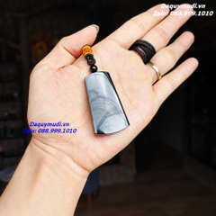 DÂY CHUYỀN MẶT VÔ SỰ BÀI NGỌC BÍCH ĐEN MỰC