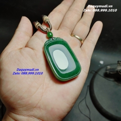 MẶT DÂY CHUYỀN NAM NGỌC BÍCH XANH TỰ NHIÊN