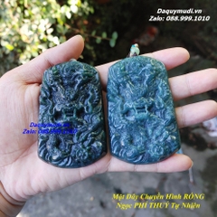 MẶT DÂY CHUYỀN HÌNH RỒNG NGỌC PHỈ THUÝ CHO NAM