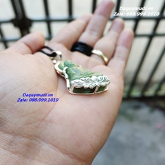 MẶT DÂY CHUYỀN PHẬT ADIDA NGỌC ĐÔNG LINH BỌC BẠC