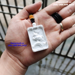 MẶT DÂY CHUYỀN TUỔI CHUỘT ĐÁ THẠCH ANH TRẮNG TỰ NHIÊN