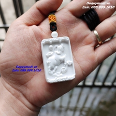 MẶT DÂY CHUYỀN TUỔI TRÂU ĐÁ THẠCH ANH TRẮNG TỰ NHIÊN