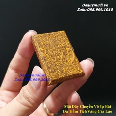 MẶT DÂY CHUYỀN VÔ SỰ BÀI ĐÁ TRẦM TÍCH VÀNG CỦA LÀO