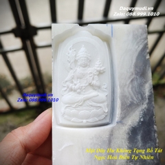 MẶT DÂY CHUYỀN HƯ KHÔNG BỒ TÁT NGỌC HOÀ ĐIỀN TRẮNG TỰ NHIÊN - HÀNG VIP