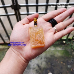 MẶT DÂY CHUYỀN HÌNH HỔ ĐÁ MÀU VÀNG CAM - ĐÁ MÃ NÃO