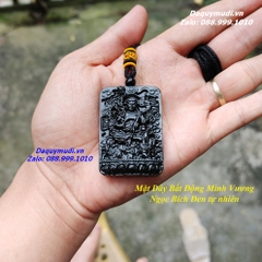 DÂY CHUYỀN MẶT NGỌC BẤT ĐỘNG MINH VƯƠNG - NGỌC BÍCH ĐEN TỰ NHIÊN