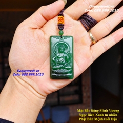 MẶT DÂY CHUYỀN BẤT ĐỘNG MINH VƯƠNG NGỌC BÍCH XANH TỰ NHIÊN