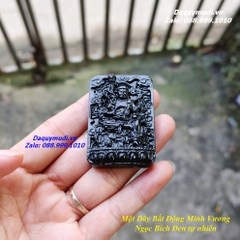 DÂY CHUYỀN MẶT NGỌC BẤT ĐỘNG MINH VƯƠNG - NGỌC BÍCH ĐEN TỰ NHIÊN