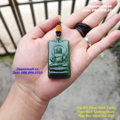 MẶT DÂY CHUYỀN BẤT ĐỘNG MINH VƯƠNG NGỌC BÍCH XANH TỰ NHIÊN