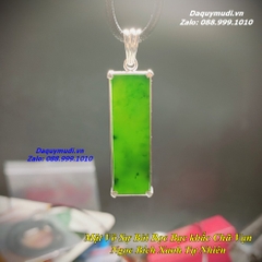 DÂY CHUYỀN NGỌC BÍCH XANH BỌC BẠC ĐẸP - HÀNG VIP