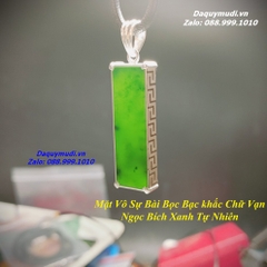 DÂY CHUYỀN NGỌC BÍCH XANH BỌC BẠC ĐẸP - HÀNG VIP