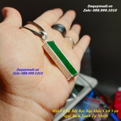 DÂY CHUYỀN NGỌC BÍCH XANH BỌC BẠC ĐẸP - HÀNG VIP