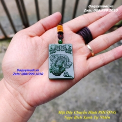 DÂY CHUYỀN HÌNH PHƯỢNG NGỌC BÍCH XANH TỰ NHIÊN