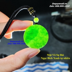 MẶT DÂY CHUYỀN VÔ SỰ BÀI TRÒN - NGỌC BÍCH XANH TỰ NHIÊN